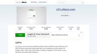 N31.ultipro.com website. UltiPro.