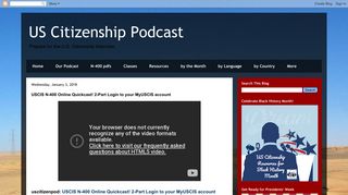 US Citizenship Podcast: USCIS N-400 Online Quickcast! 2-Part Login ...