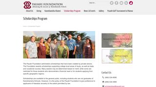 Scholarships Program | Pauahi Foundation