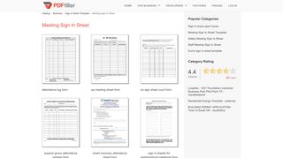 19 Printable Meeting Sign In Sheet Forms and Templates - Fillable ...