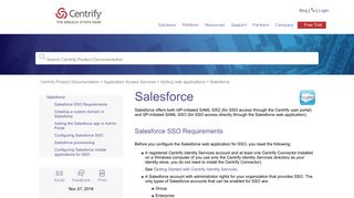 Salesforce - Centrify Product Documentation