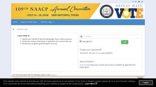 NAACP 2018 Annual Convention: Exhibitor Login - a2z, Inc.