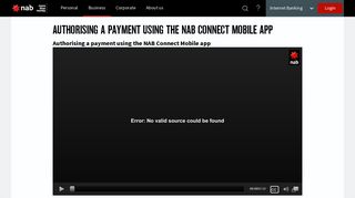 Authorising a payment using the NAB Connect Mobile app - NAB