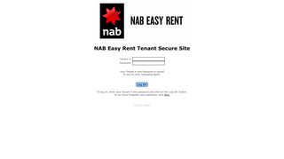 NAB Easy Rent Tenant Secure Site