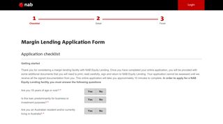 Application Form - NAB Margin Lending