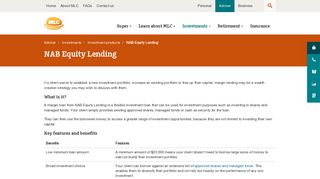 NAB Equity Lending - MLC