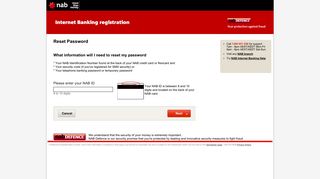 Reset Password - NAB