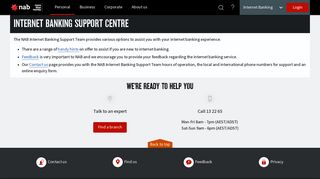 Internet banking support centre - how can we help? - NAB