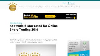 nabtrade 5-star rated for Online Share Trading 2016 | Canstar