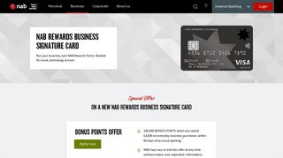 NAB Rewards Business Signature Card