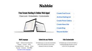 Nabble • Free Forum • Embeddable Web Apps