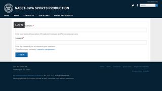 Log In - NABET-CWA Sports Production