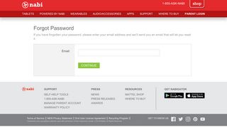 nabi Parental Controls for Tablets - Forgot Password nabi - Show the ...