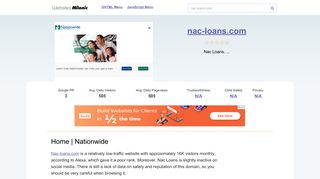 Nac-loans.com website. Home | Nationwide.