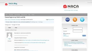 Topic: Cannot login to my NACA web file | NACA Blog