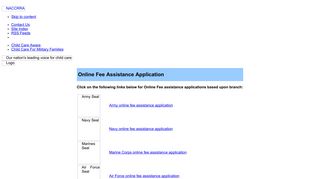 Online Fee Assistance Application | NACCRRA - The National ...
