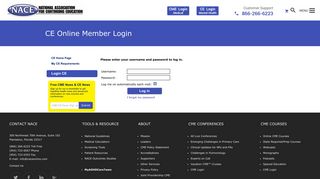 NACE: CE Online Member Login