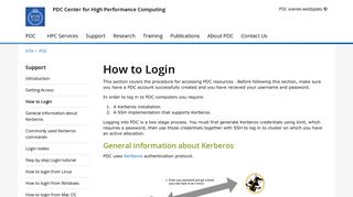 How to Login — PDC Support documentation - KTH