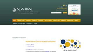 NADART Hands Over 401(k) Keys to Empower - Napa Net