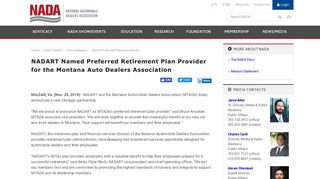 NADART Named Preferred Retirement Plan Provider for the Montana ...
