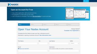 Create An Account | Nadex