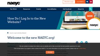 How Do I Log In to the New Website? | NAEYC