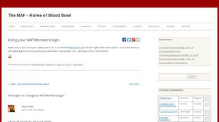 Using your NAF Member's login | The NAF – Home of Blood Bowl
