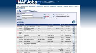 View Open Positions - NAF Jobs