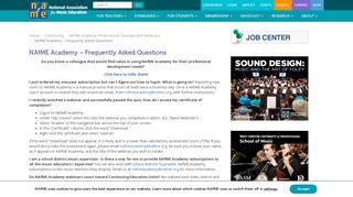 NAfME Academy - Frequently Asked Questions - NAfME