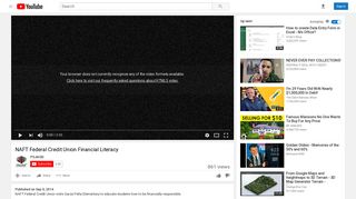 NAFT Federal Credit Union Financial Literacy - YouTube