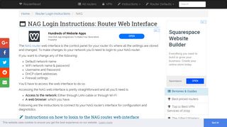NAG Login: How to Access the Router Settings | RouterReset