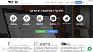 Nagios - Network, Server and Log Monitoring Software