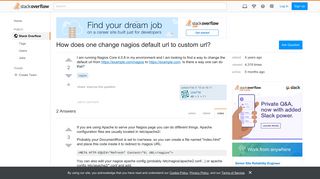How does one change nagios default url to custom url? - Stack Overflow