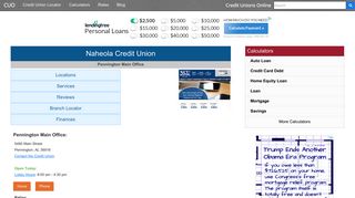 Naheola Credit Union - Pennington, AL - Credit Unions Online