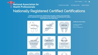 Nationally Registered Certified Certifications - NAHP