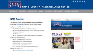 NAIA Academy | NAIA Wellness Center