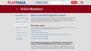 PlayNAIA - NAIA Eligibility Questions & requirements | PlayNA
