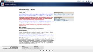 Internet Filing - National Association of Insurance Commissioners