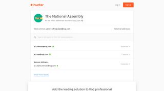 The National Assembly - email addresses & email format • Hunter