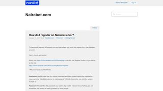 How do I register on Nairabet.com ? – Nairabet.com