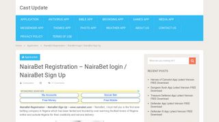 NairaBet Registration - NairaBet login / NairaBet Sign Up - Cast Update