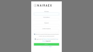 Sign Up - NairaEx | Best Bitcoin Exchange in Nigeria