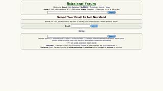 Submit Your Email To Join Nairaland - Nairaland Forum