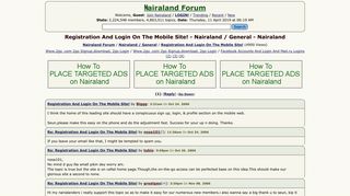 Registration And Login On The Mobile Site! - Nairaland / General ...