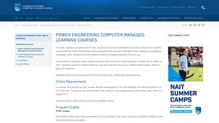 Power Engineering Computer Managed Learning Courses - NAIT