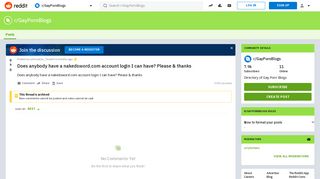 Does anybody have a nakedsword.com account login I can have ...