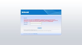 Ecolab - Logon Page