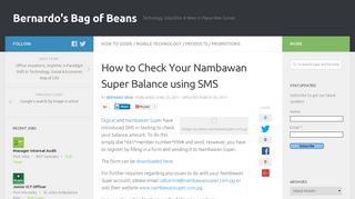 How to Check Your Nambawan Super Balance using SMS ...