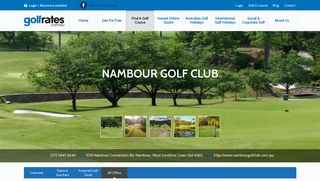 NAMBOUR GOLF CLUB DEAL - $49 for 2 Players & Cart - Golfrates