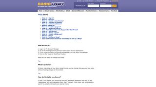 Hosting Control Panel FAQ | NameSecure